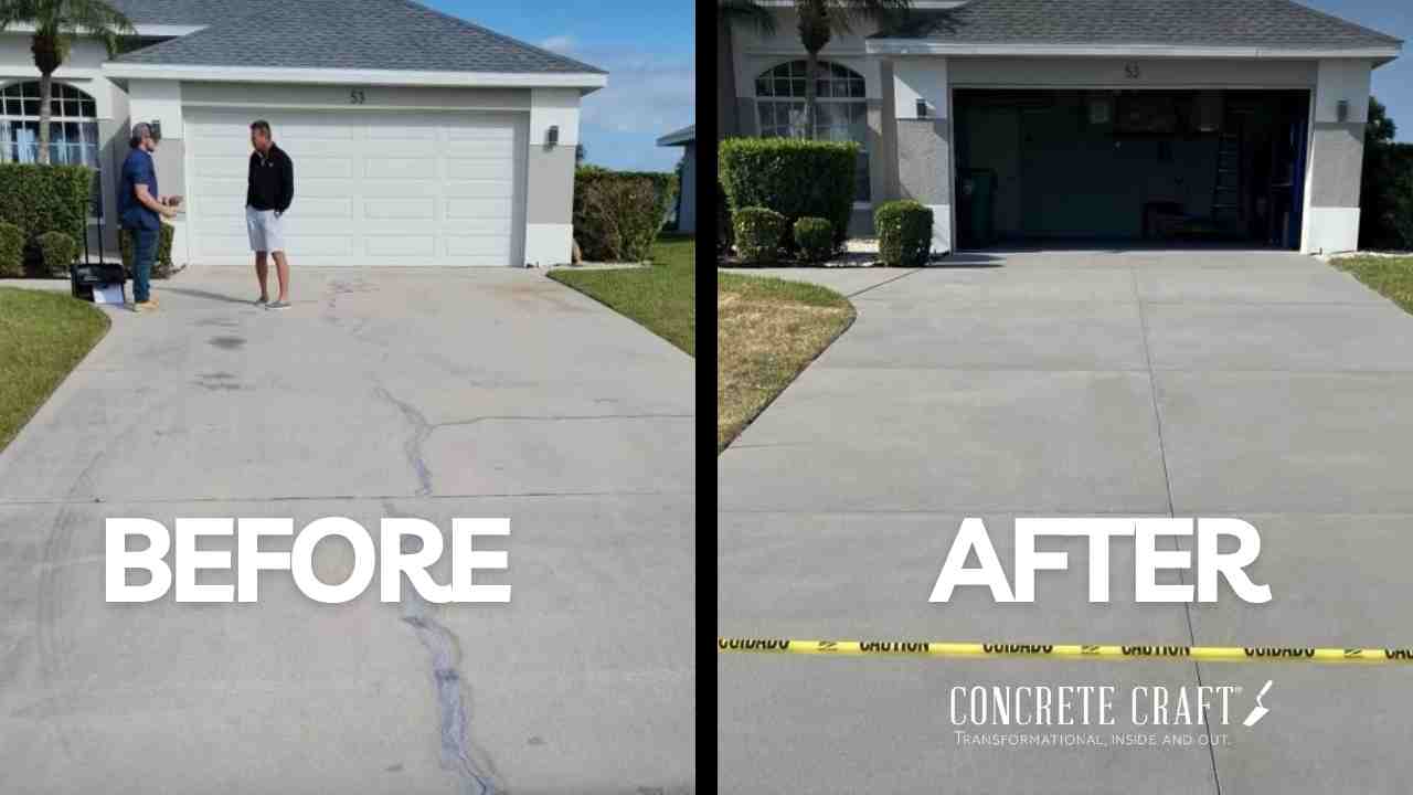 concrete resurfacing before and after